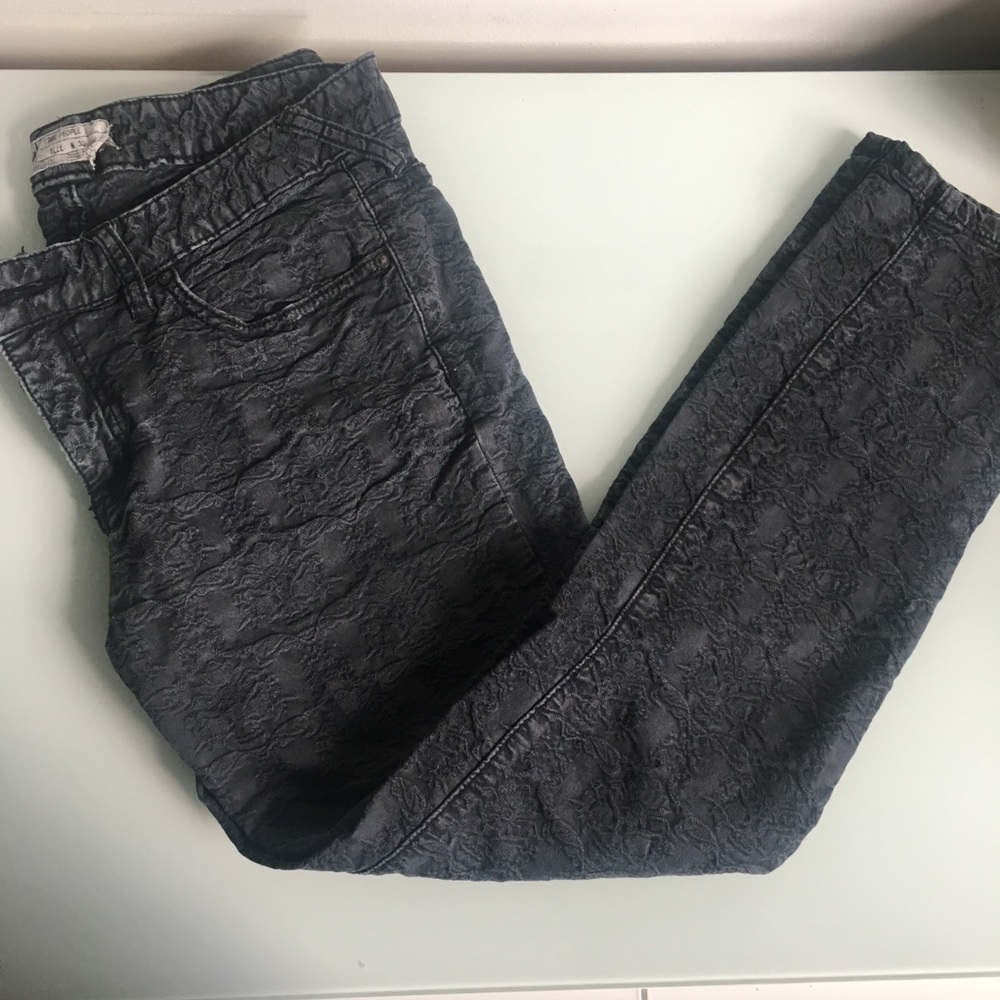 Free People Lace Printed Ankle Pants